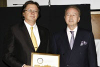 Receiving Best of Budapest award in 2011